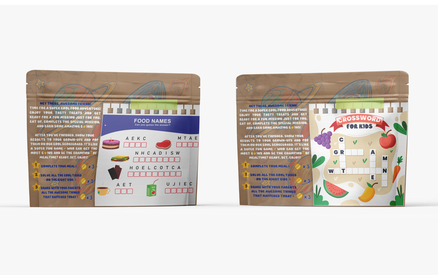 Educational and Fun Sandwich Bags